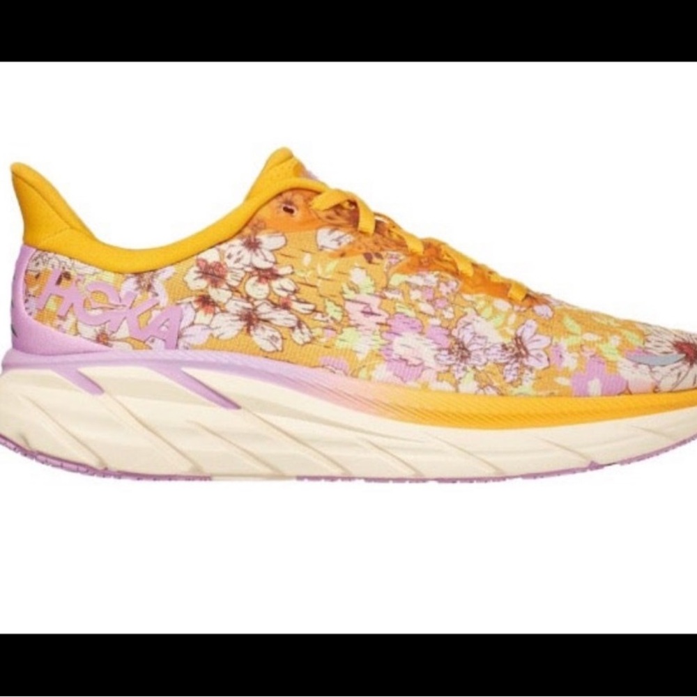 Hoka x Free People Clifton 8 Women's Floral Yellow Sneakers
